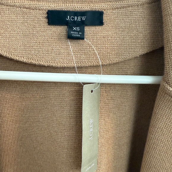 J Crew  Sweater Blazer Heather Khaki Tan XS NWT - Picture 2 of 6